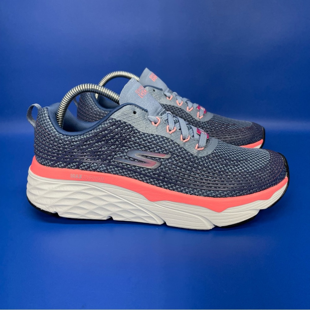 Skechers Go Run Max Cushion Air Cooled Athletic Shoes Womens 9 Blue Pink White